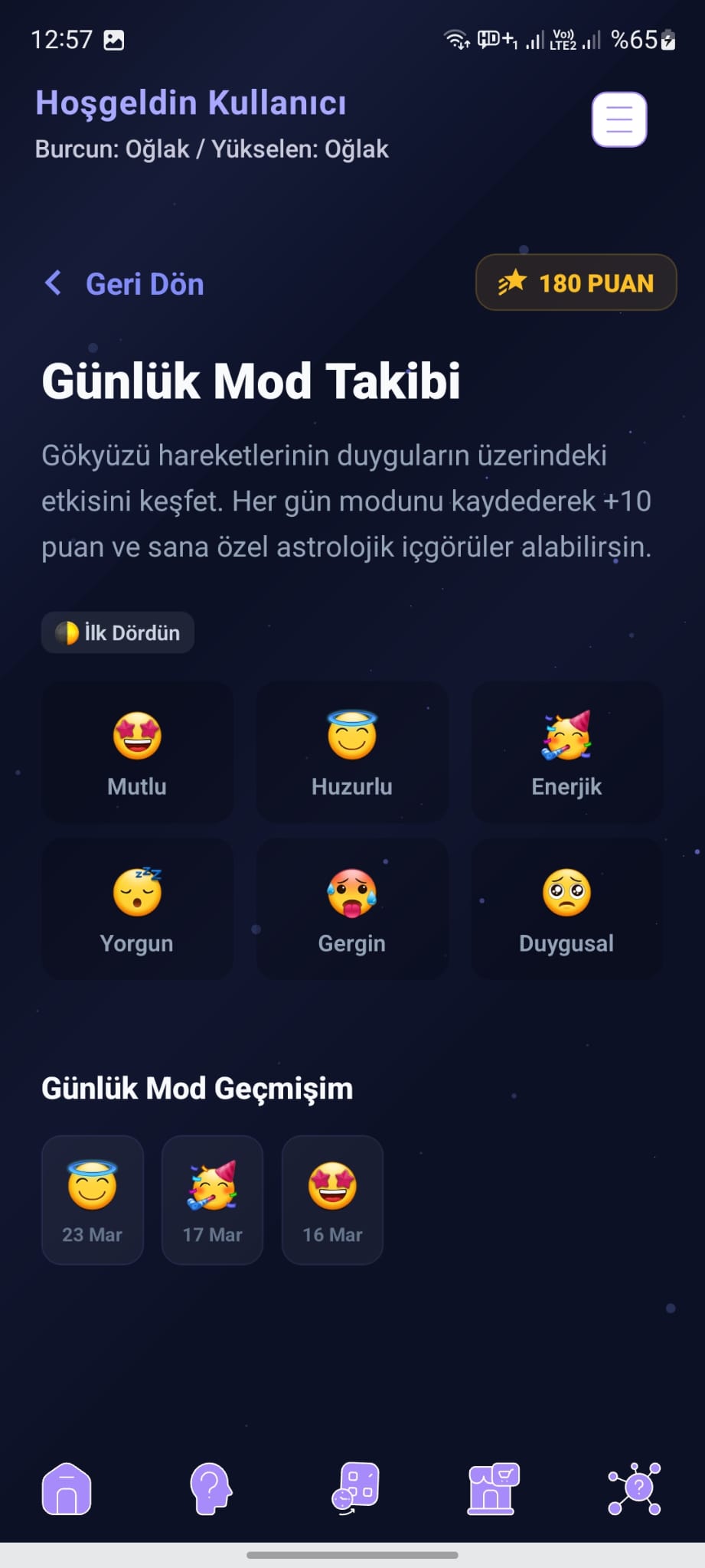 Günlük Mod Takibi